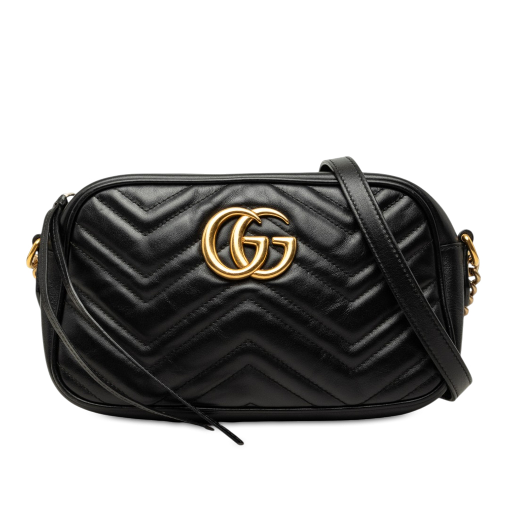 Pre-Loved Gucci Small GG Marmont Matelasse Calfskin Crossbody